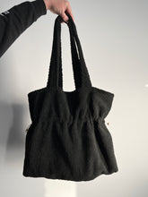 Load image into Gallery viewer, Oversized Drawstring Sherpa Tote