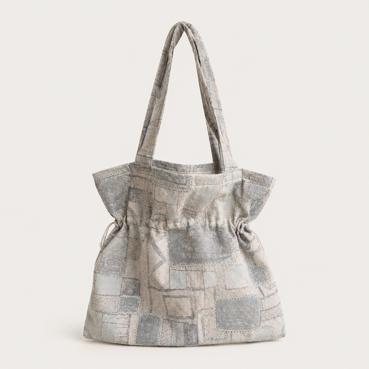 Oversized Tote Bag - Greige Pattern