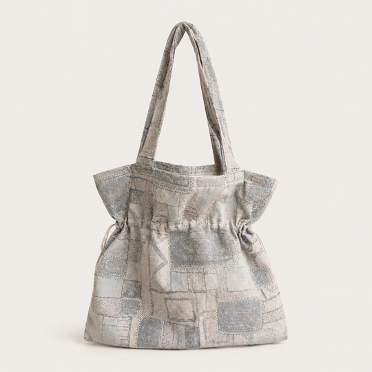 Oversized Tote Bag - Greige Pattern